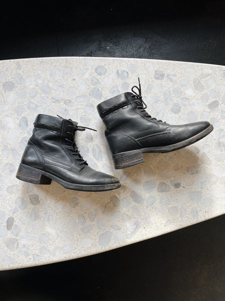 Leather Combat Boots | 7